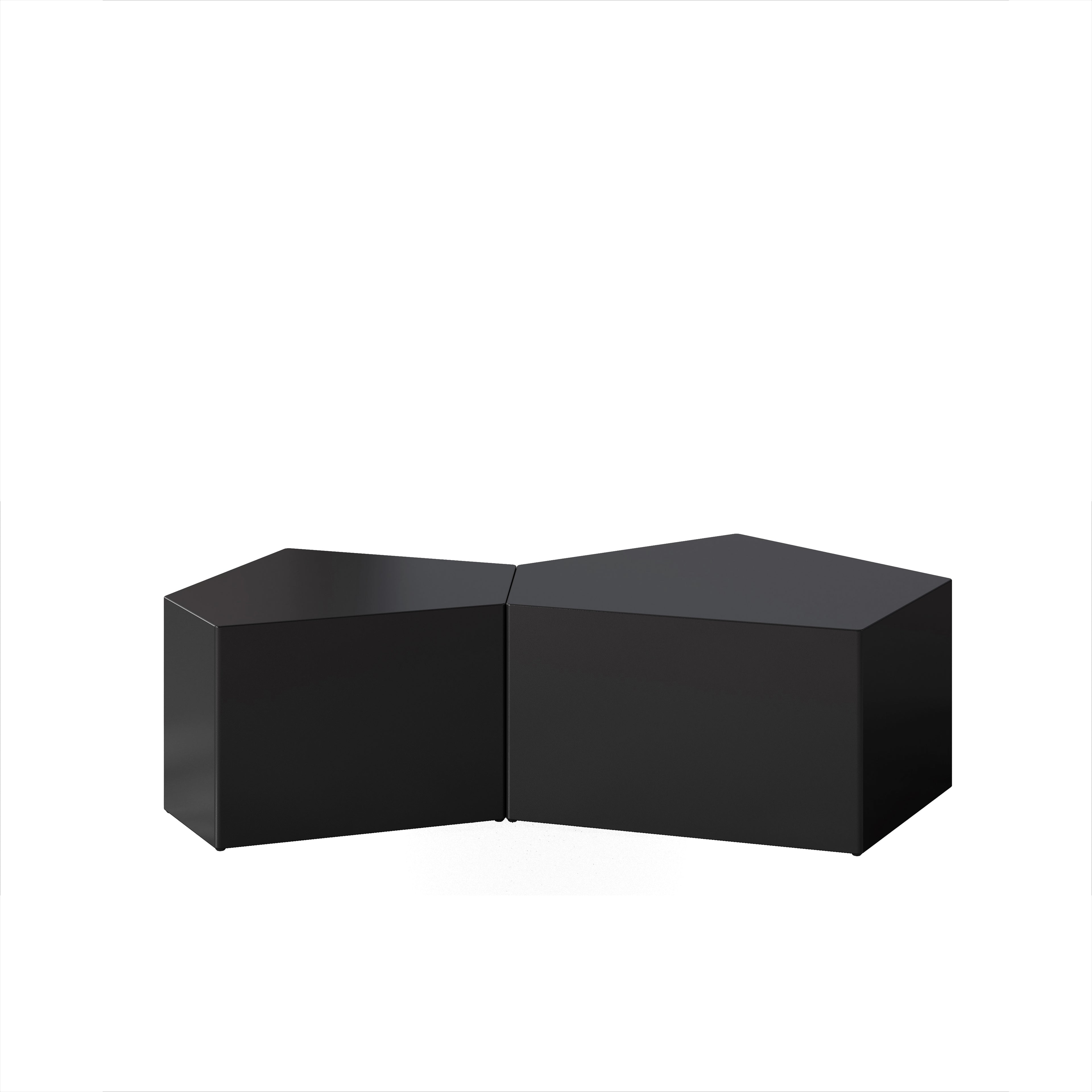 Irregular Pentagon Nesting Coffee Table Set