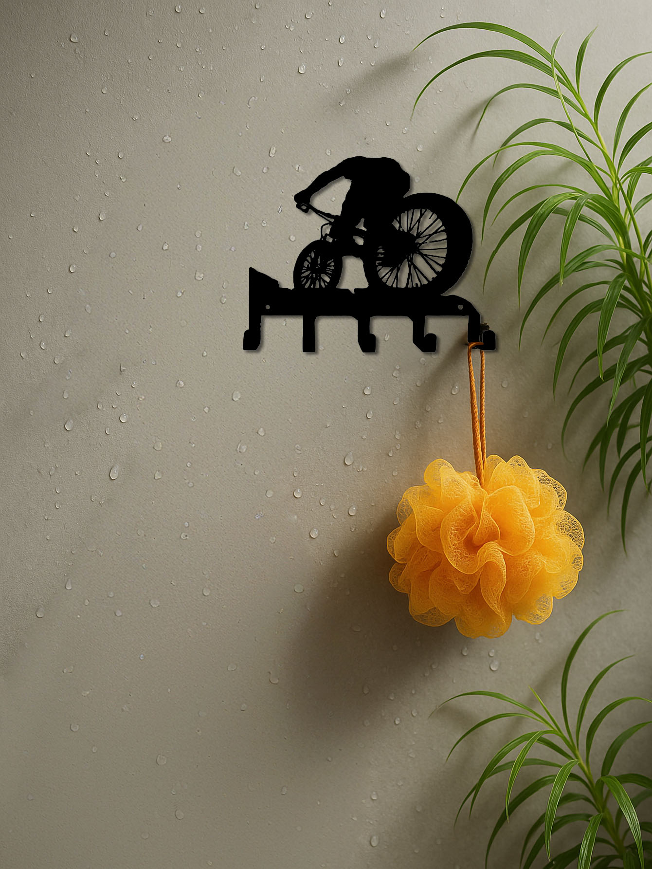 Metal Wall Art W Coat Hook - Functional Decor For Living Room Bedroom