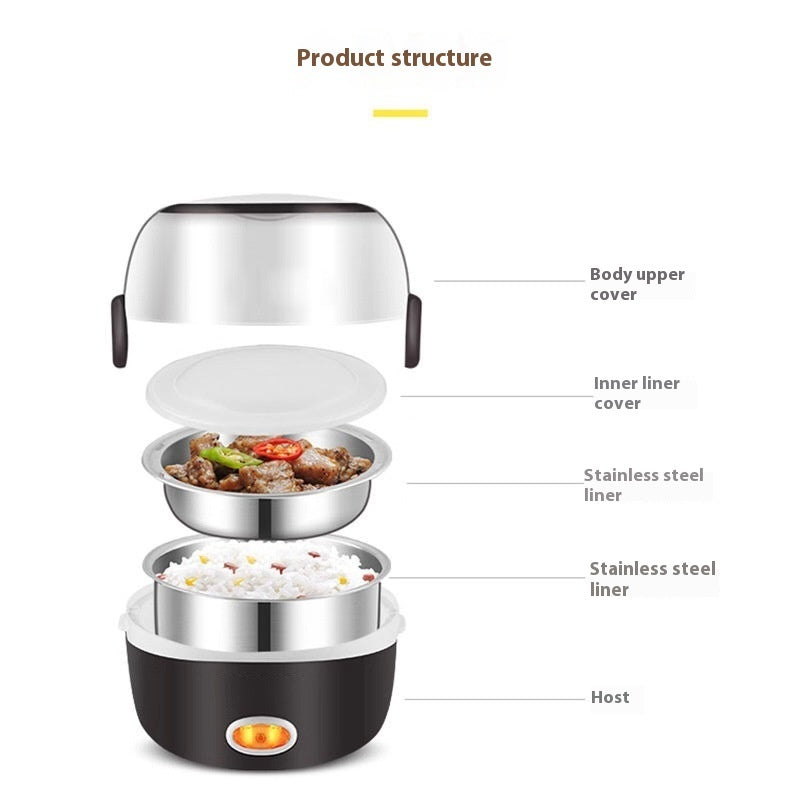 Multifunctional Electric Heating Lunch Box Portable Mini Rice Cookers