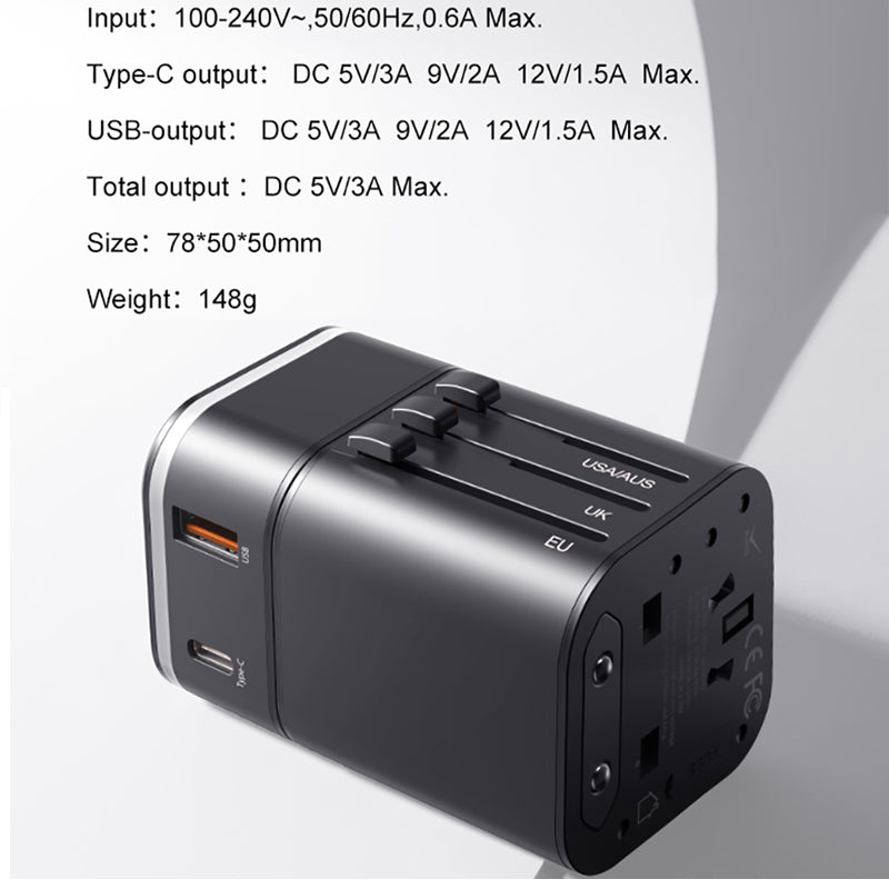 Universal travel adaptor charger plug