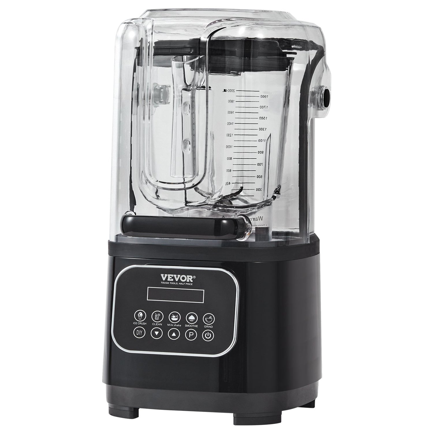 VEVOR  Blender With Shield, Blender Combo, Stainless Steel