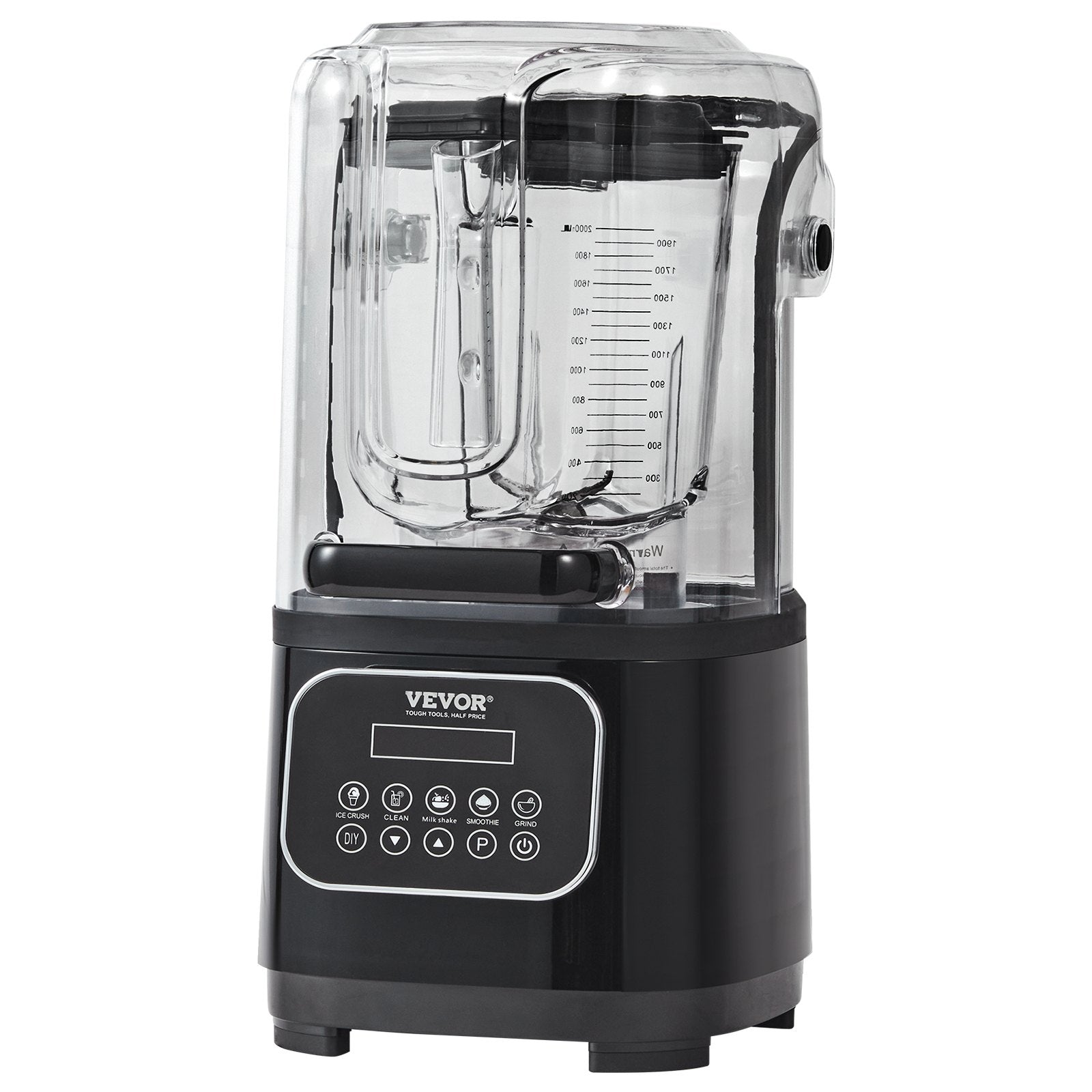 VEVOR  Blender With Shield, Blender Combo, Stainless Steel