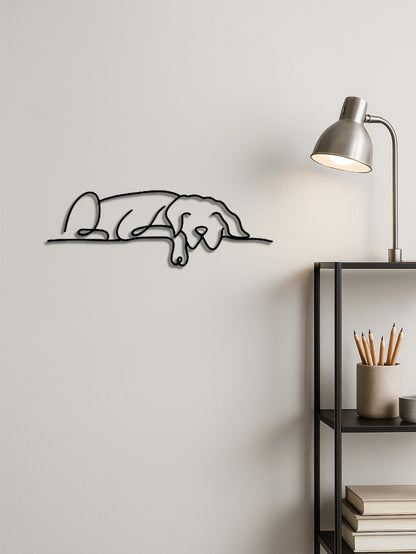 1PC Minimalist Metal Dog Wall Art, Gothic &amp; Boho Decor For Living Room