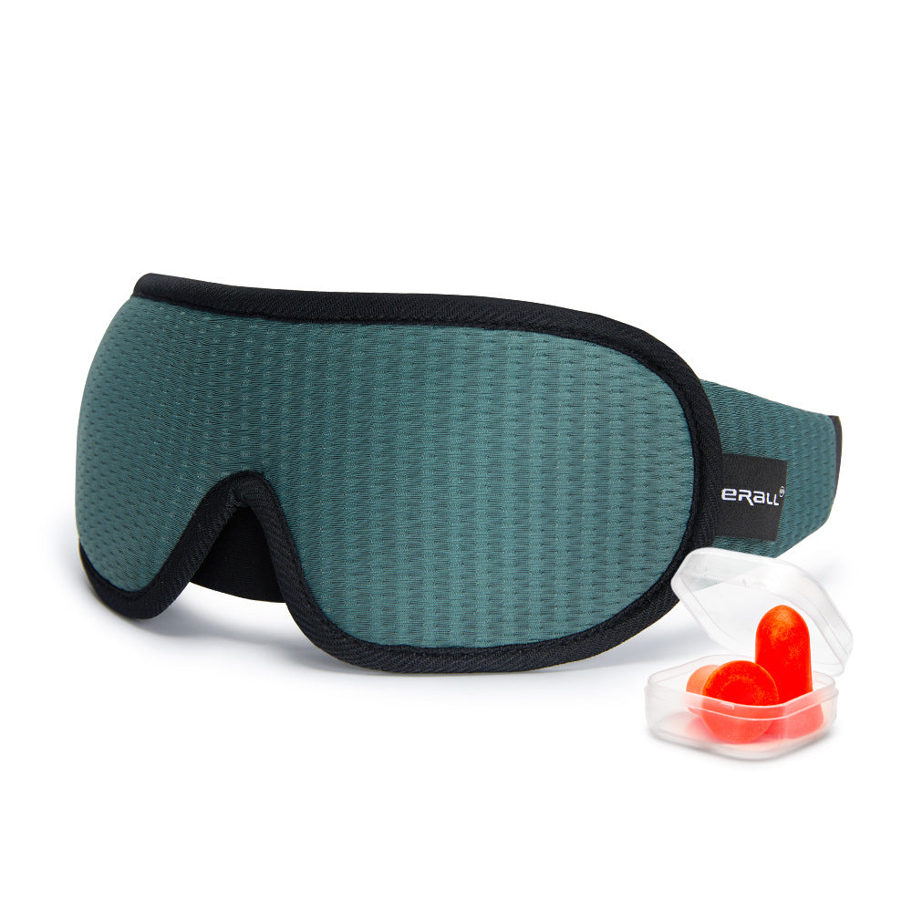 Breathable Eye Shield Travel Break Sleep Men And Women Universal with orange earplugs.