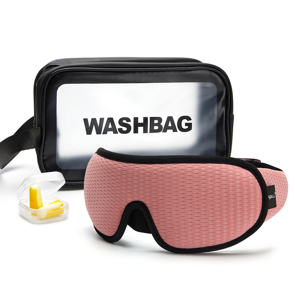 Breathable Eye Shield Travel Break Sleep Men And Women Universal with washbag and earplugs