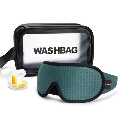 Breathable Eye Shield Travel Break Sleep Men And Women Universal with yellow earplugs and washbag