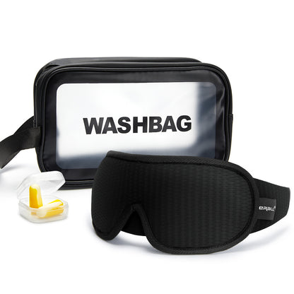 Breathable Eye Shield Travel Break Sleep Men And Women Universal with washbag and yellow earplugs