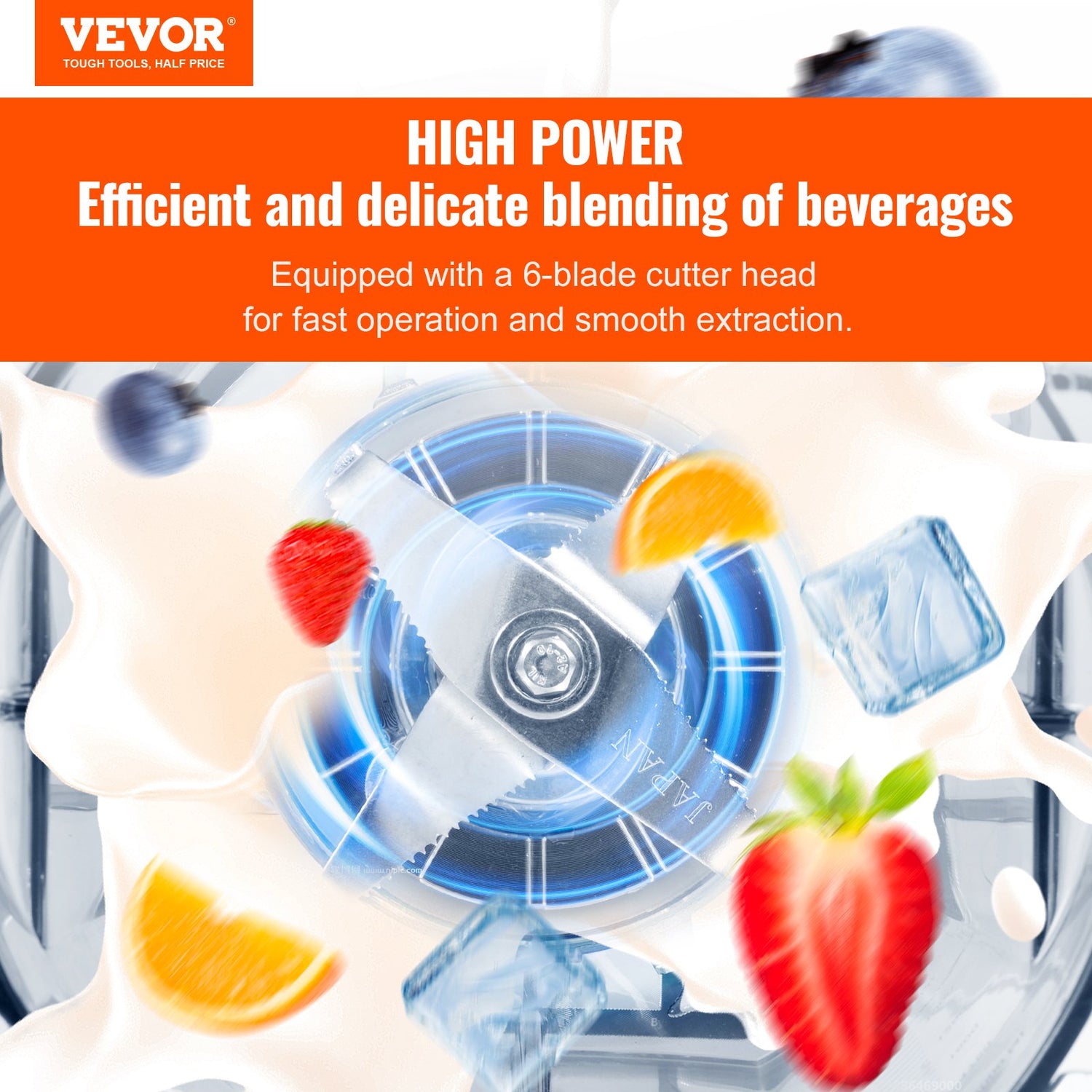 VEVOR  Blender With Shield, Blender Combo, Stainless Steel