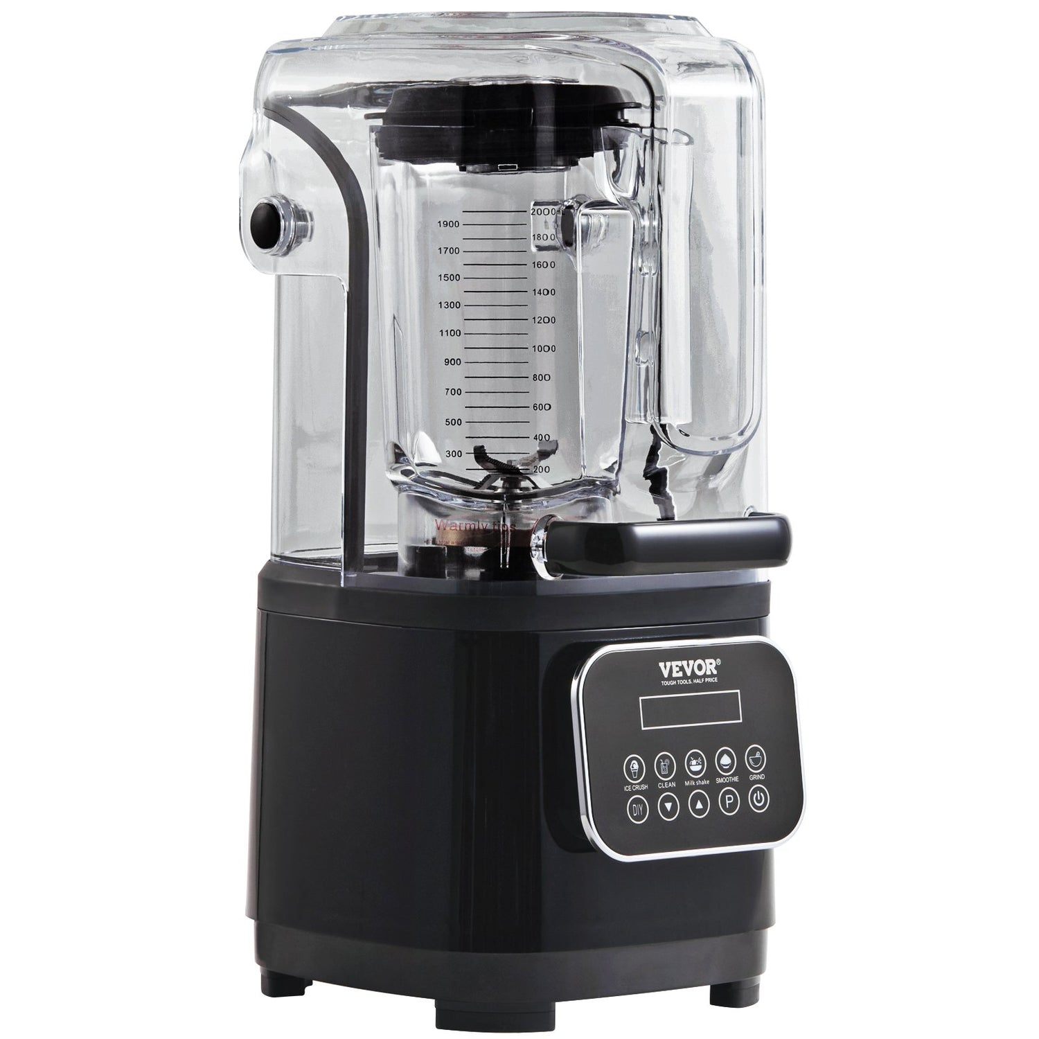 VEVOR  Blender With Shield, Blender Combo, Stainless Steel