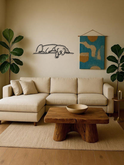 1PC Minimalist Metal Dog Wall Art, Gothic &amp; Boho Decor For Living Room