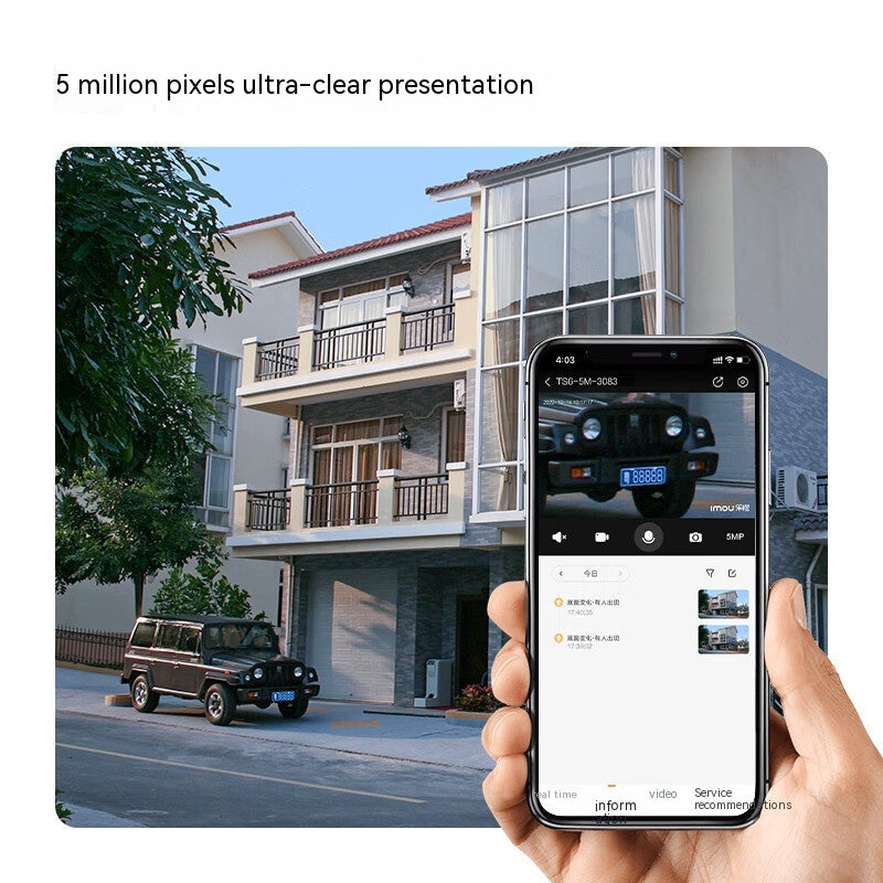 5 Million Clear Outdoor Surveillance Cameras showing ultra-clear presentation on smartphone screen.